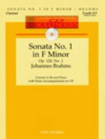 SONATA NO. 1 IN F MINOR CLARINETTE +CD