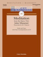 MEDITATION FROM THE OPERA THAIS VIOLON