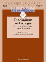 PRAELUDIUM AND ALLEGRO VIOLON +CD