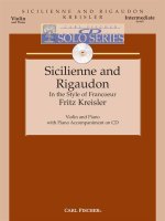 SICILIENNE AND RIGAUDON VIOLON +CD