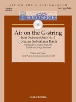 AIR ON THE G-STRING, FROM ORCHESTRAL SUITE NO. 3 VIOLON-LIVRE +PARTITION