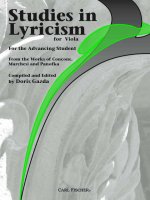 STUDIES IN LYRICISM ALTO