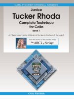 COMPLETE TECHNIQUE FOR CELLO, BOOK 1 VIOLONCELLE