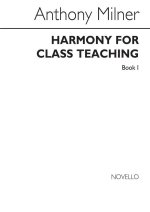 HARMONY FOR CLASS TEACHING: BOOK 1 LIVRE SUR LA MUSIQUE