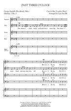 ARR. CARY RATCLIFF: PAST THREE O'CLOCK CHANT
