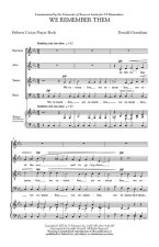 GRANTHAM, DONALD: WE REMEMBER THEM SATB CHANT