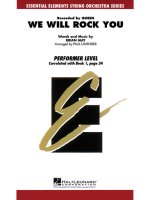 WE WILL ROCK YOU MUSIQUE D'ENSEMBLE -PARTITION+PARTIES SEPAREES