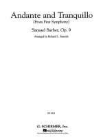 SAMUEL BARBER: ANDANTE AND TRANQUILLO (FROM FIRST SYMPHONY)