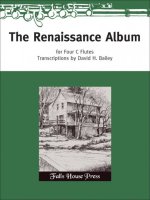 THE RENAISSANCE ALBUM FLUTE TRAVERSIERE-PARTITION+PARTIES SEPAREES