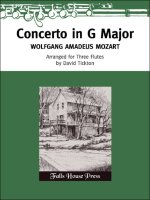 CONCERTO IN G MAJOR FLUTES TRAVERSIERES