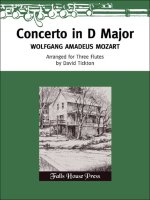 CONCERTO IN D MAJOR FLUTES TRAVERSIERES