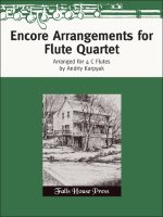 ENCORE ARRANGMENTS FOR FLUTE QUARTET FLUTE TRAVERSIERE