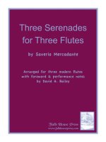 THREE SERENADES FOR THREE FLUTES FLUTES TRAVERSIERES-PARTITION+PARTIES SEPAREES