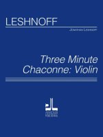 THREE MINUTE CHACONNE - VIOLIN VIOLON