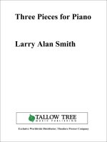 THREE PIECES FOR PIANO PIANO