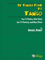 IT TAKES FOUR TO TANGO FLUTE TRAVERSIERE-PARTITION+PARTIES SEPAREES