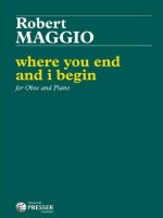 WHERE YOU END AND I BEGIN HAUTBOIS-LIVRE +PARTITION