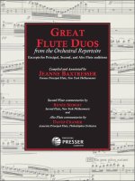 GREAT FLUTE DUOS FROM THE ORCHESTRAL REPERTOIRE -ENSEMBLE DE PARTITIONS