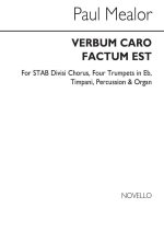 PAUL MEALOR: VERBUM CARO FACTUM EST (VOCAL SCORE) CHANT