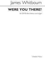 JAMES WHITBOURN: WERE YOU THERE? CHANT