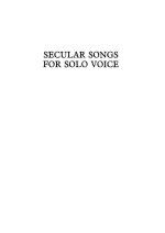 PURCELL SOCIETY VOLUME 25 - SECULAR SONGS FOR SOLO VOICE