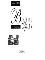 GABRIEL FAURE: BERCEUSE OP.16 (PIANO SOLO) PIANO