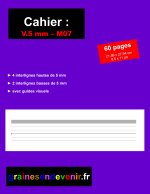 CAHIER D’ÉCRITURE VIERGE V.5 mm - M07