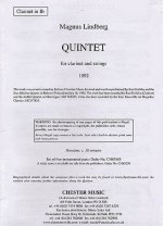 MAGNUS LINDBERG: QUINTET FOR CLARINET AND STRINGS (PARTS)