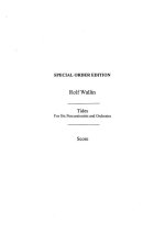 ROLF WALLIN: TIDES