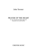 JOHN TAVENER: PRAYER OF THE HEART (SCORE)