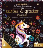 Cartes à gratter licornes - mini-boîte avec acccessoires