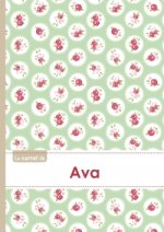 Le carnet d'Ava - Lignes, 96p, A5 - Roses Tea time
