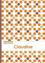 Le carnet de Claudine - Lignes, 96p, A5 - Ronds Orange Gris Violet
