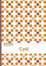 Le carnet de Cyril - Lignes, 96p, A5 - Ronds Orange Gris Violet