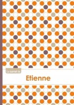 Le carnet d'Etienne - Lignes, 96p, A5 - Ronds Orange Gris Violet