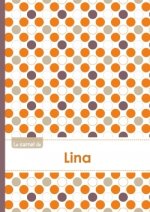 Le carnet de Lina - Lignes, 96p, A5 - Ronds Orange Gris Violet