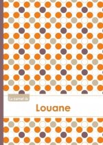 Le carnet de Louane - Lignes, 96p, A5 - Ronds Orange Gris Violet