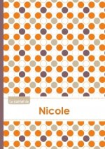 Le carnet de Nicole - Lignes, 96p, A5 - Ronds Orange Gris Violet