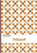 Le carnet de Thibault - Lignes, 96p, A5 - Ronds Orange Gris Violet
