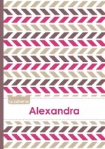 Le carnet d'Alexandra - Lignes, 96p, A5 - Motifs Violet Gris Taupe