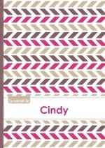 Le carnet de Cindy - Lignes, 96p, A5 - Motifs Violet Gris Taupe