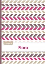 Le carnet de Flora - Lignes, 96p, A5 - Motifs Violet Gris Taupe