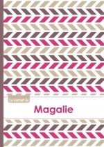 Le carnet de Magalie - Lignes, 96p, A5 - Motifs Violet Gris Taupe
