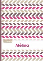 Le carnet de Mélina - Lignes, 96p, A5 - Motifs Violet Gris Taupe