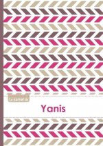 Le carnet d'Yanis - Lignes, 96p, A5 - Motifs Violet Gris Taupe