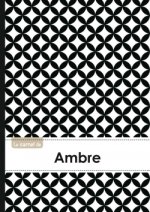 Le carnet d'Ambre - Lignes, 96p, A5 - Ronds Noir et Blanc