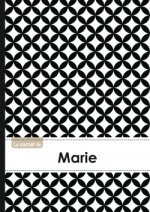 CARNET MARIE LIGNES,96P,A5 RONDSNOIRETBLANC