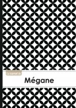 CARNET MEGANE LIGNES,96P,A5 RONDSNOIRETBLANC