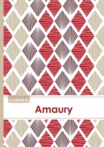 Le carnet d'Amaury - Lignes, 96p, A5 - Pétales Japonaises Violette Taupe Rouge