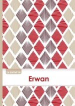 Le carnet d'Erwan - Lignes, 96p, A5 - Pétales Japonaises Violette Taupe Rouge